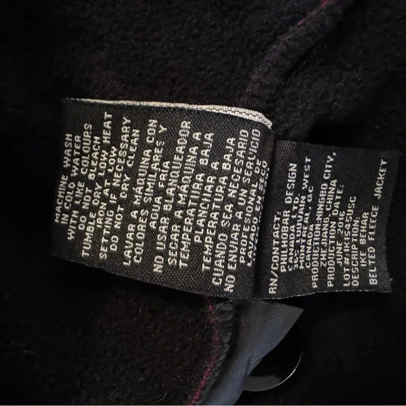 Ike Behar Women M Double Breasted Peacoat Belted Black Red Plaid Fleece Jacket - Picture 5 of 5